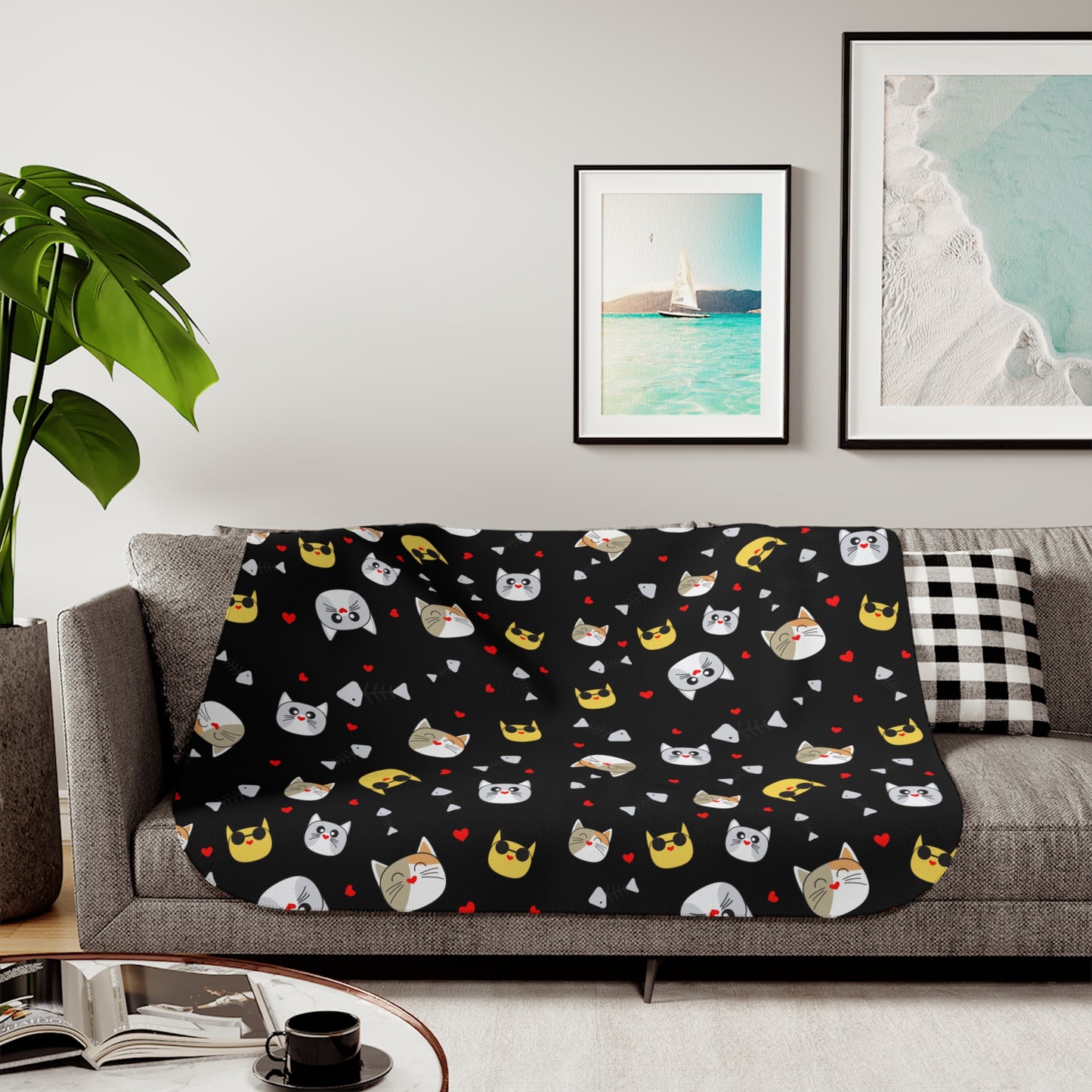 Cool Cats Sherpa Blanket