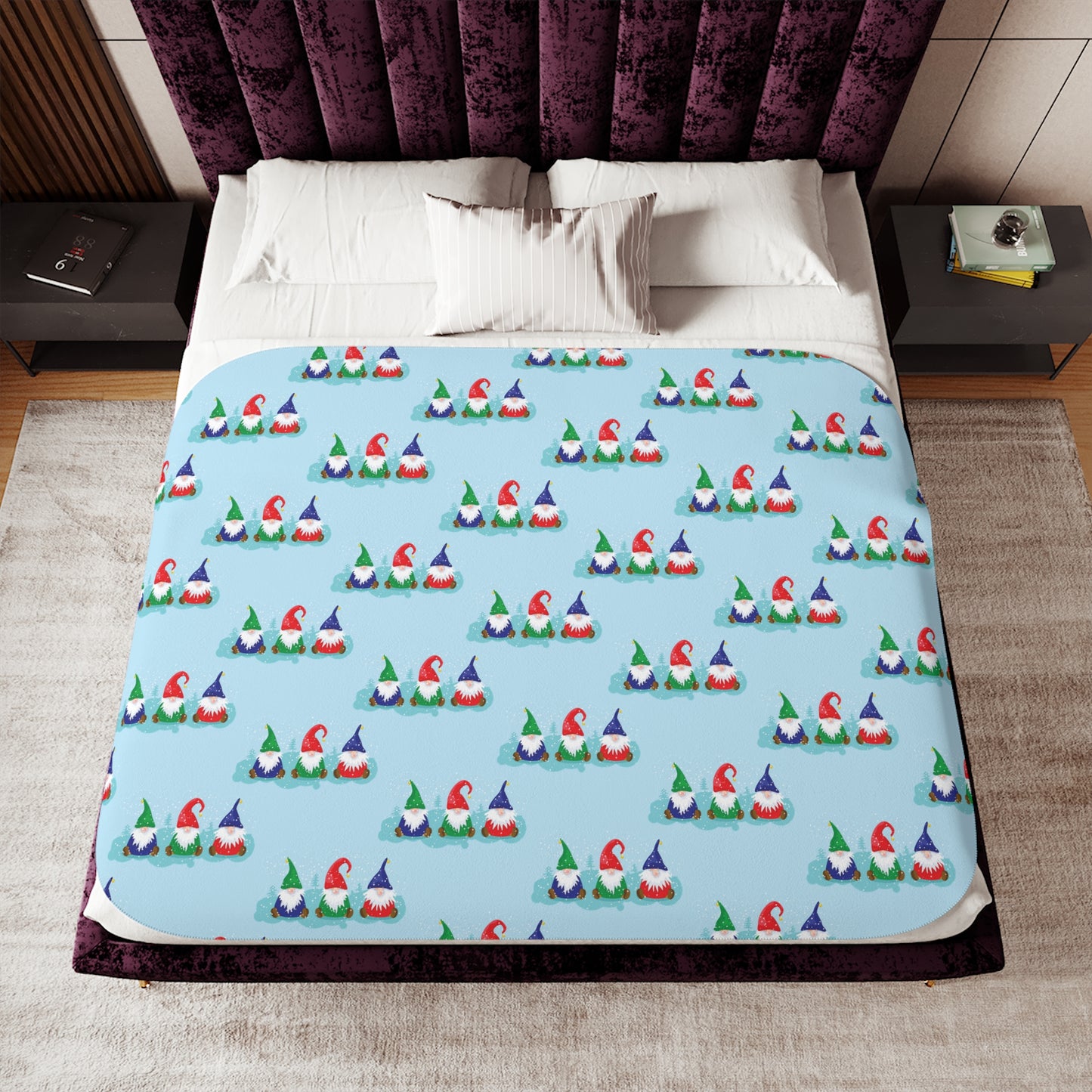 Gnome for the Holidays Sherpa Blanket