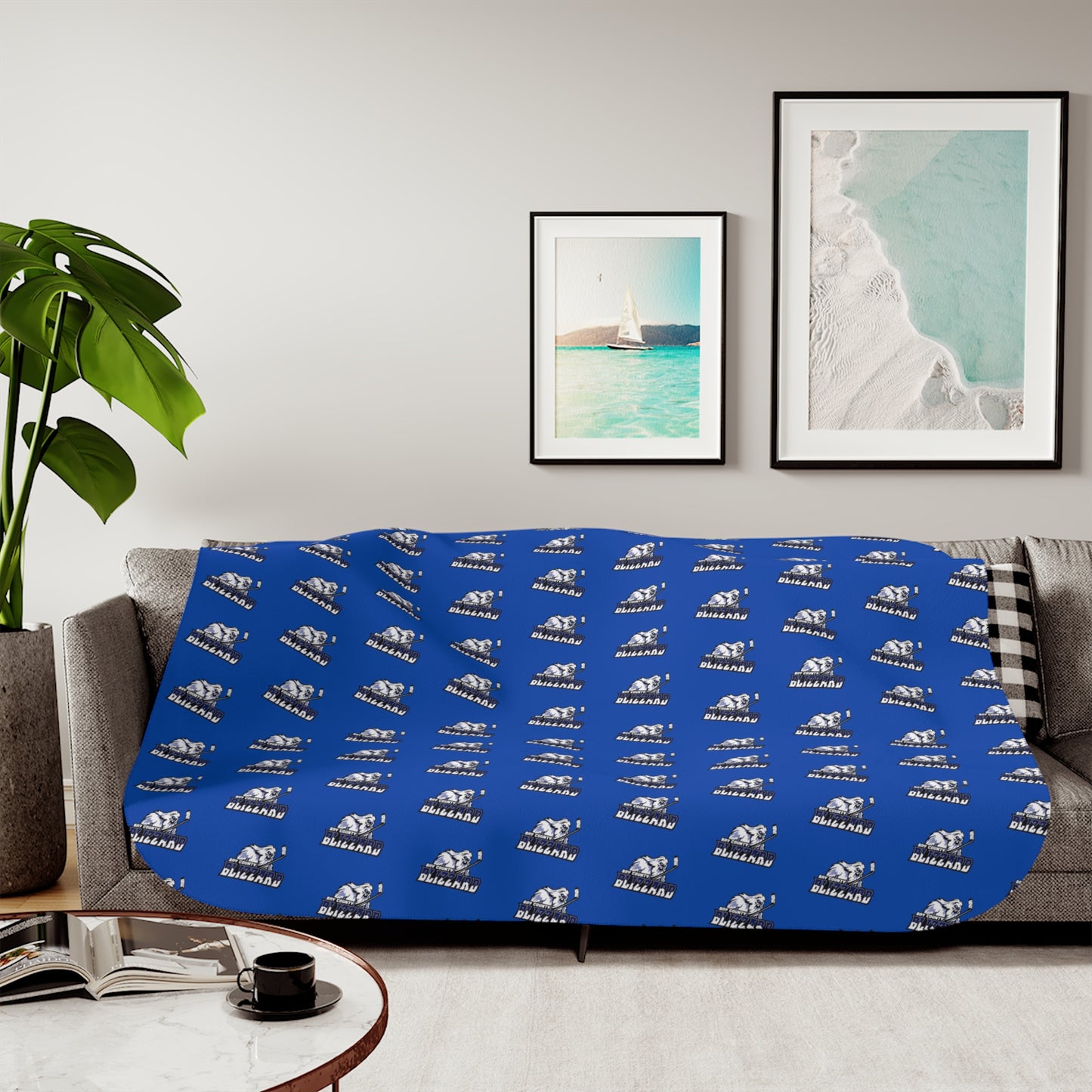 Blizzard Logo Pattern Sherpa Blanket