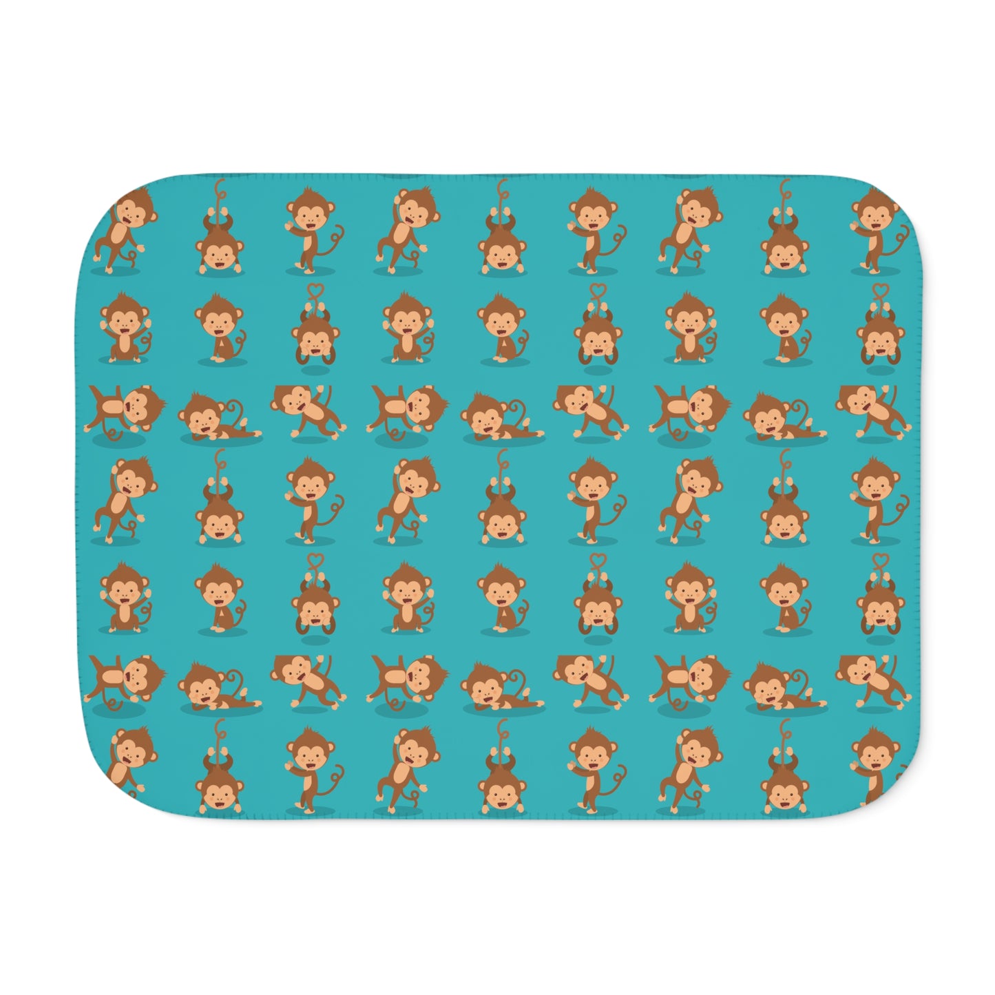 Silly Monkeys Sherpa Blanket