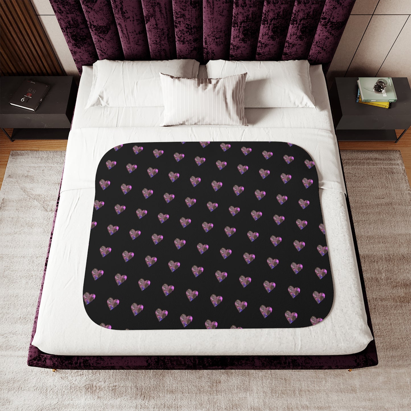 Galaxy Heart Sherpa Blanket