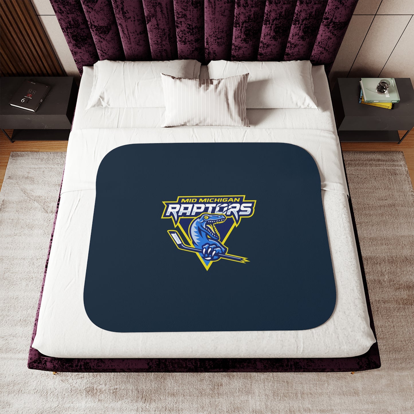 Raptors Logo Sherpa Blanket (See description for Personalization Options)
