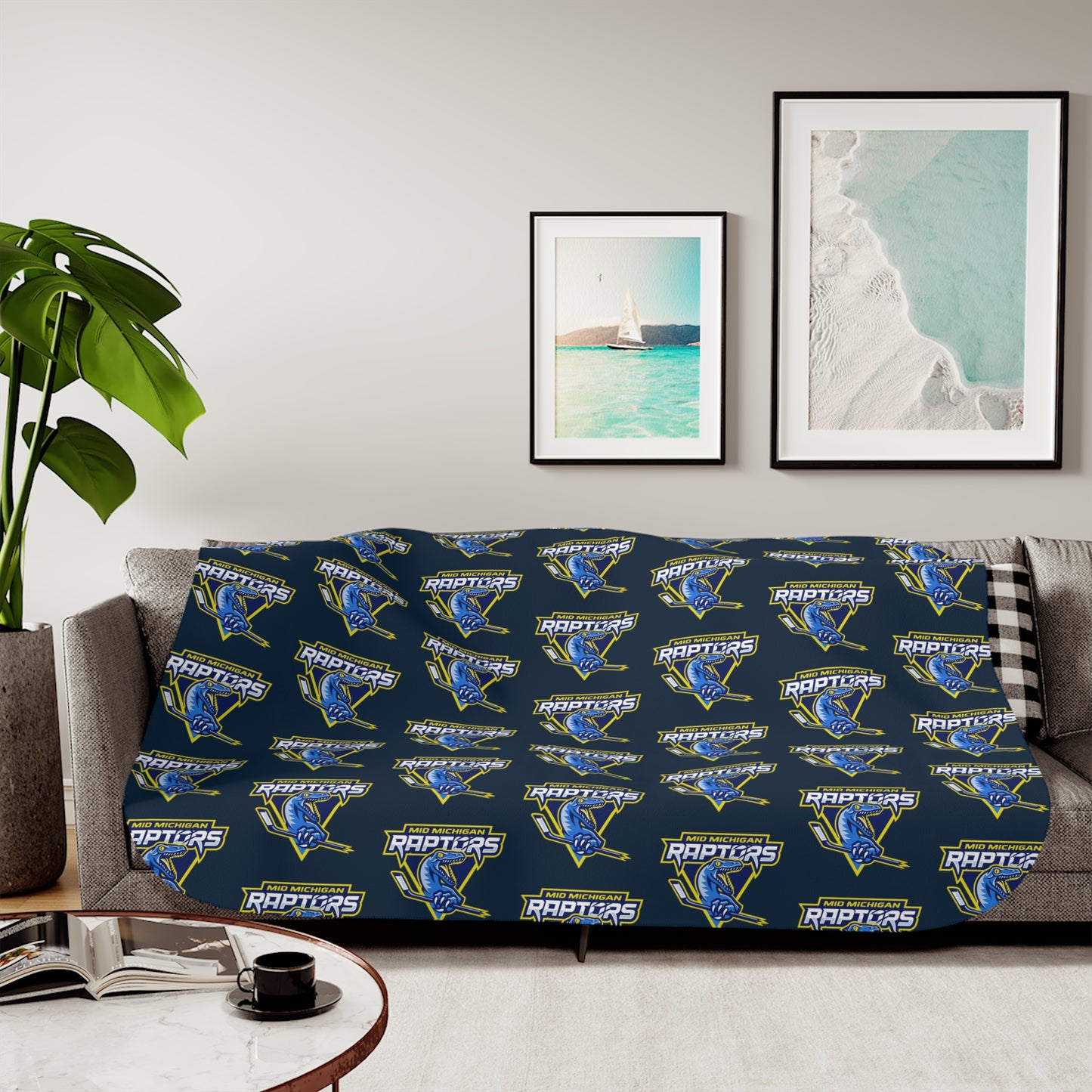 Raptors Logo Sherpa Blanket
