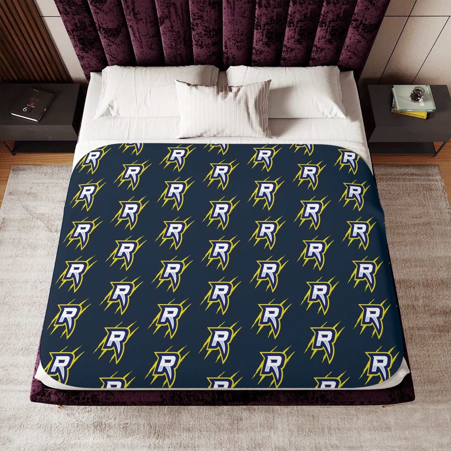 Raptors "R" Tiny Logo Sherpa Blanket