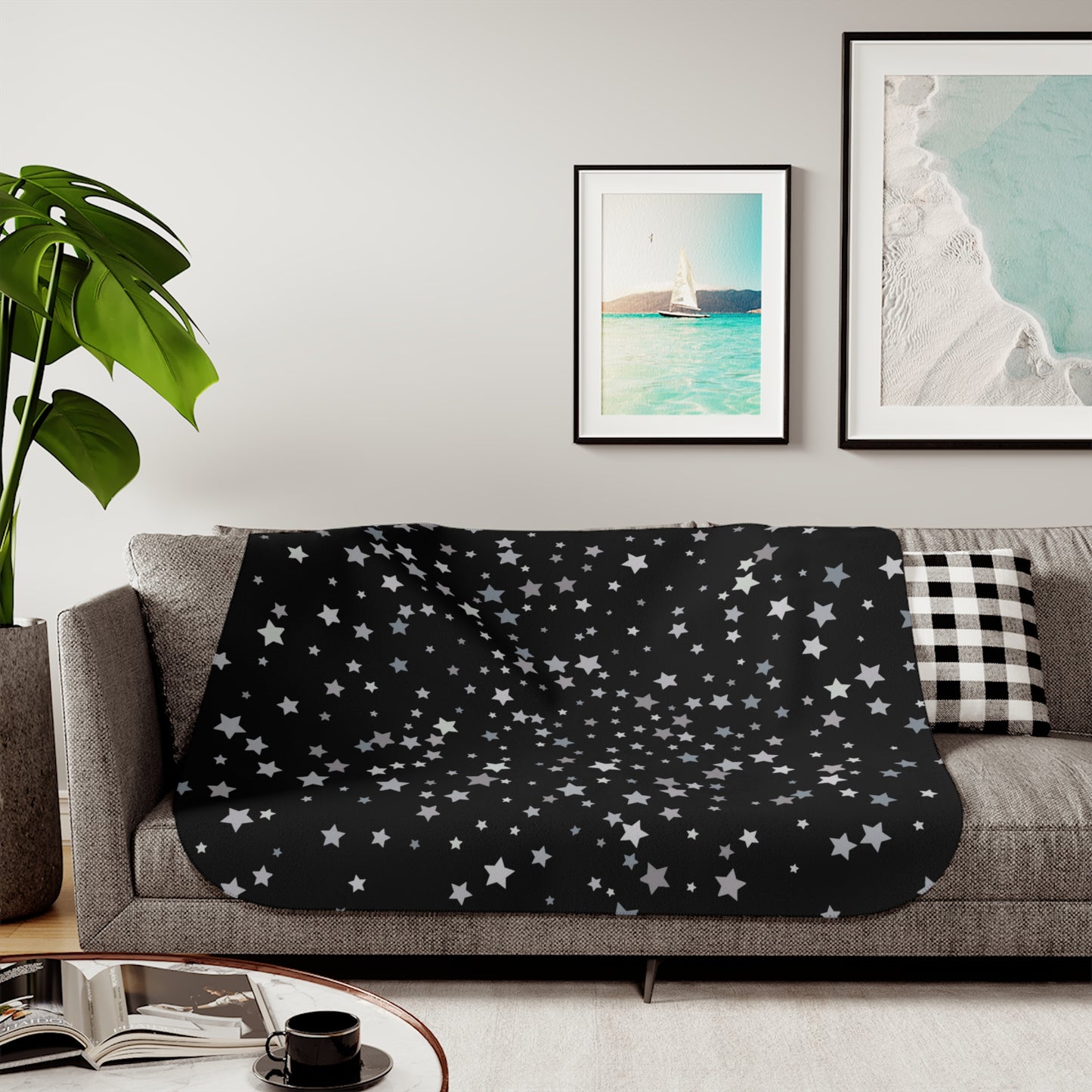Stars Sherpa Blanket