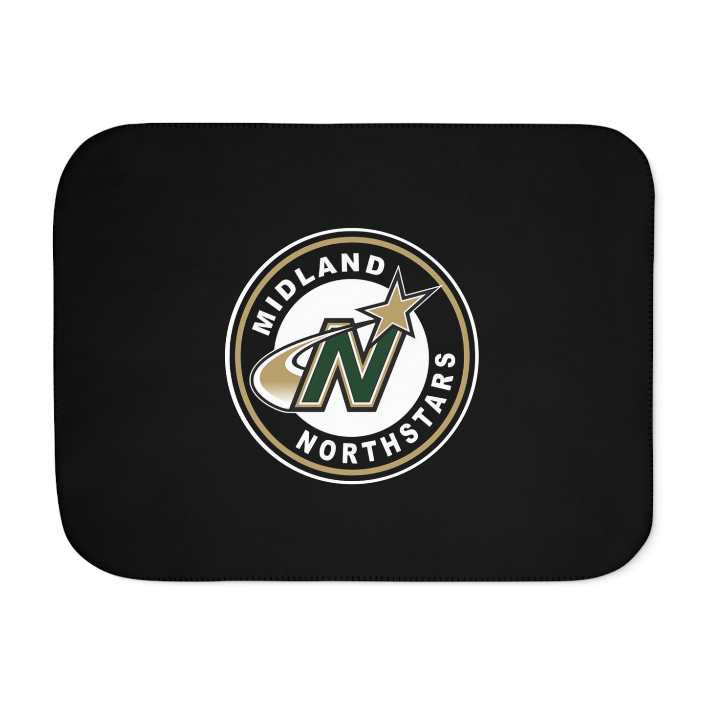 Northstars Logo Sherpa Blanket - Black