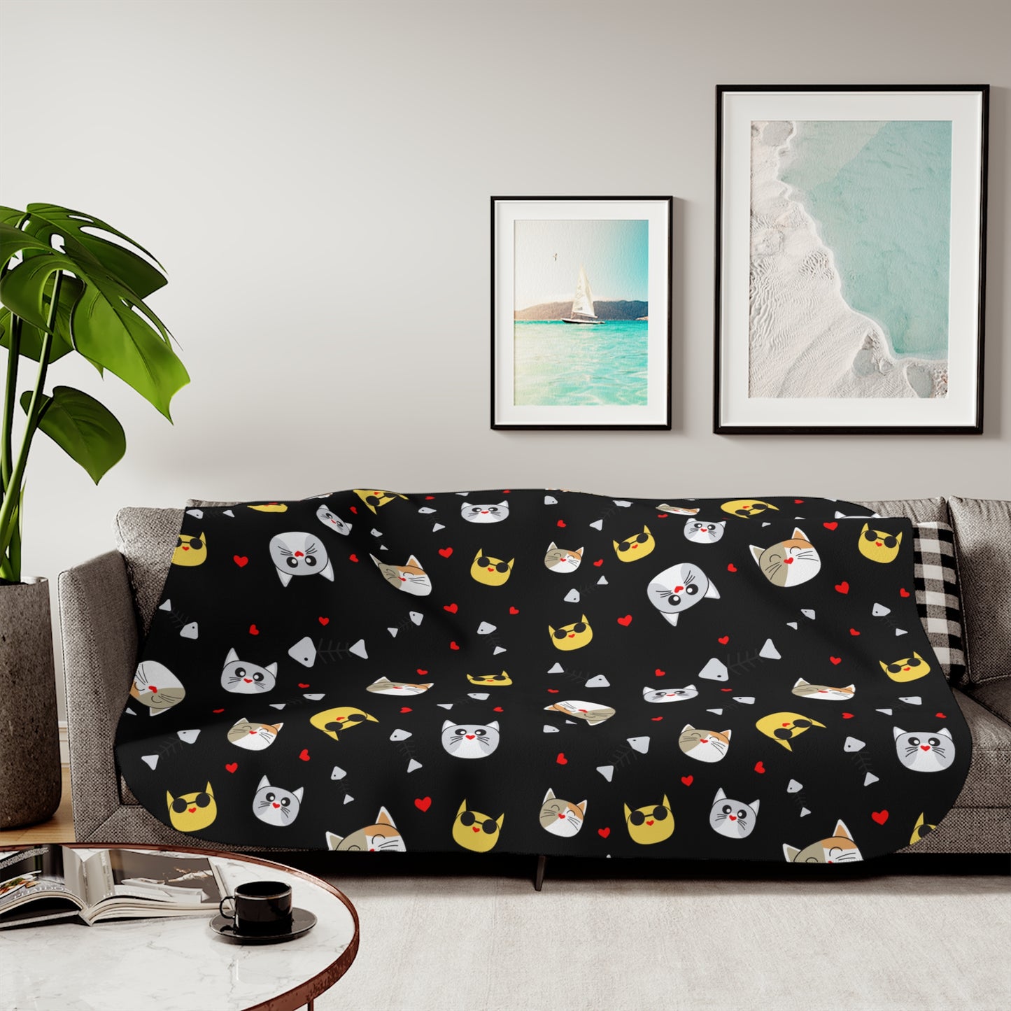 Cats Sherpa Blanket