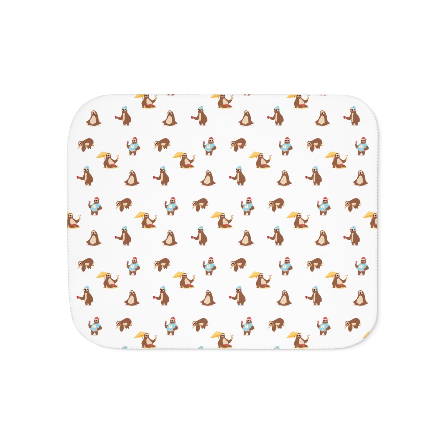 Sweet and Slothy Sherpa Blanket