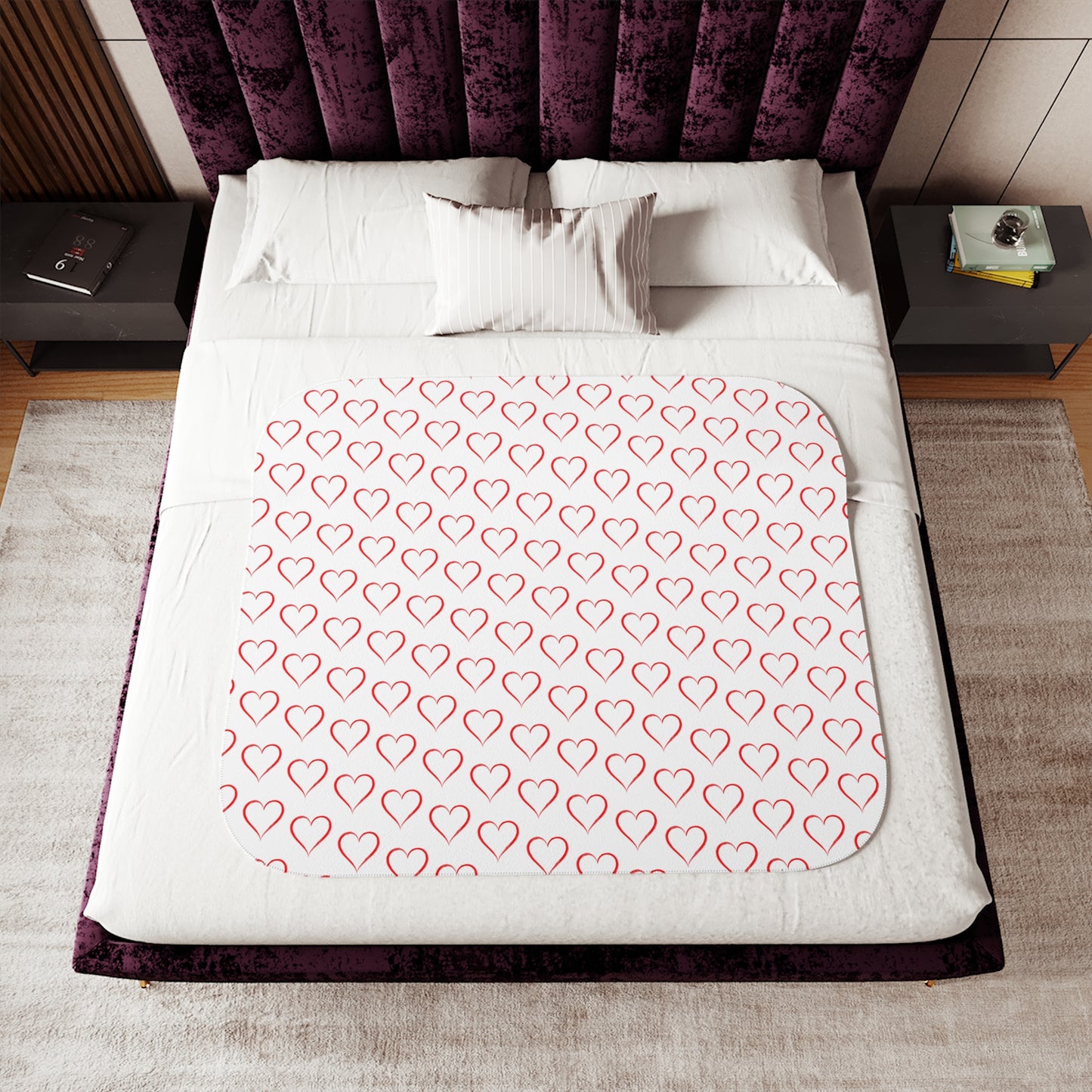 Hearts Sherpa Blanket
