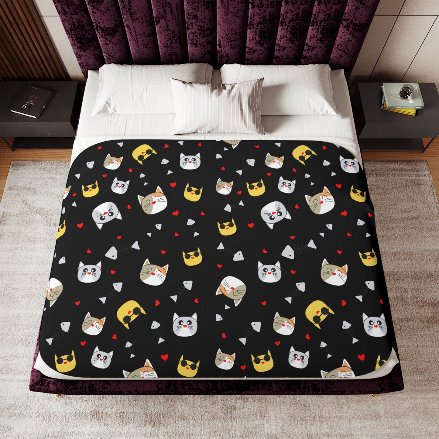 Cats Sherpa Blanket