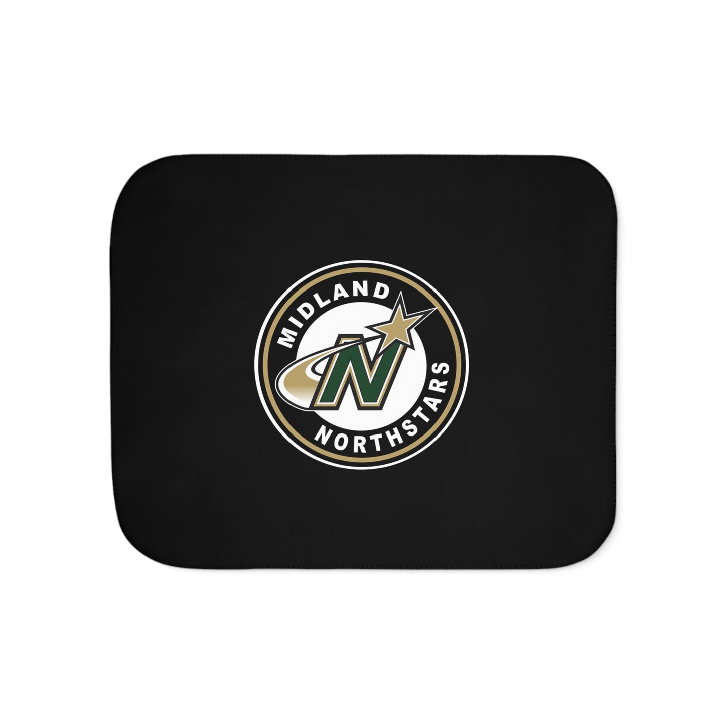 Northstars Logo Sherpa Blanket - Black