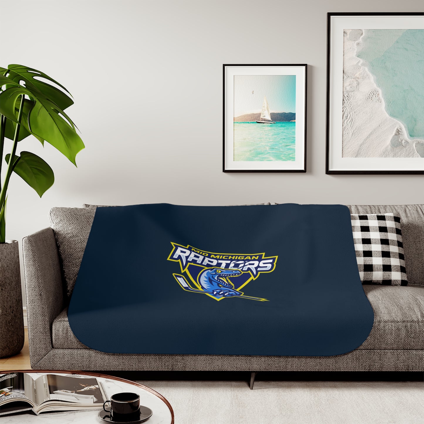 Raptors Logo Sherpa Blanket (See description for Personalization Options)