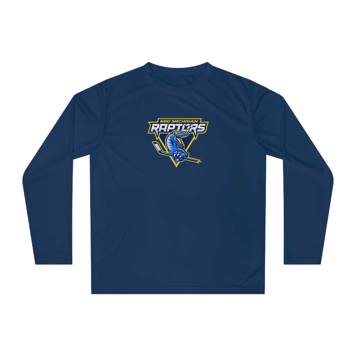 Raptors Logo Adult Long Sleeve Performance Tee