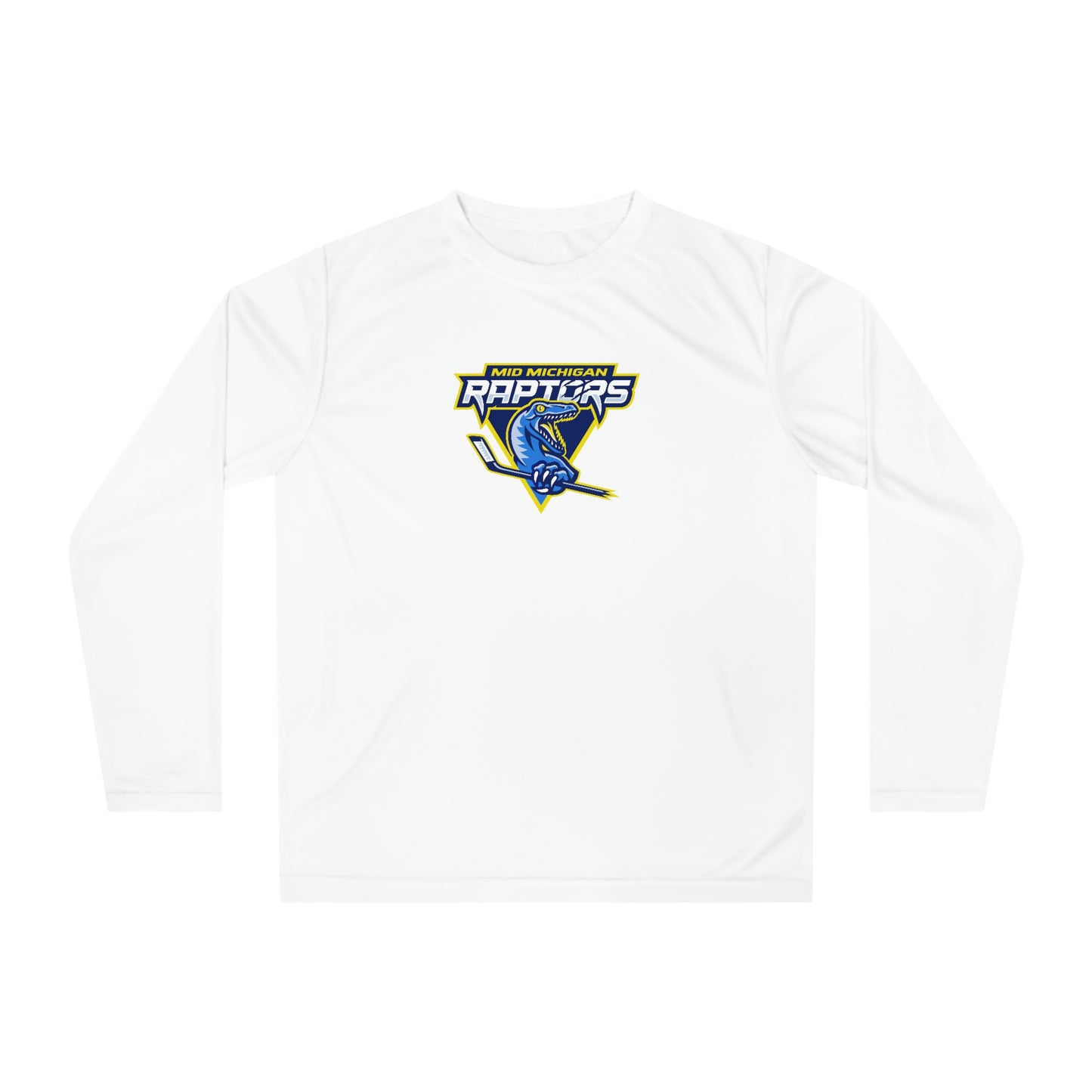 Raptors Logo Adult Long Sleeve Performance Tee