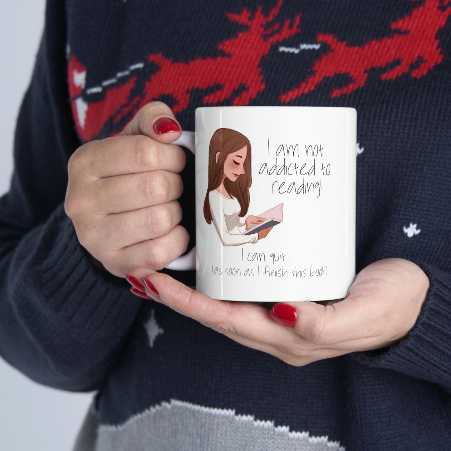 Addicted to Reading Mug - Brunette
