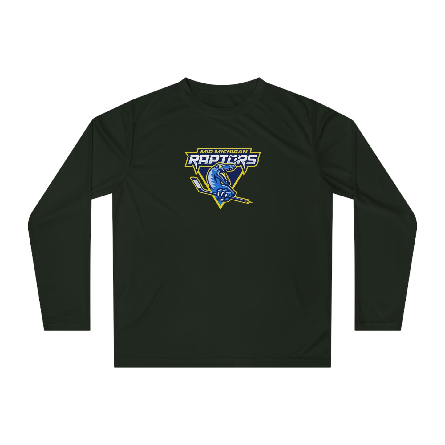 Raptors Logo Adult Long Sleeve Performance Tee