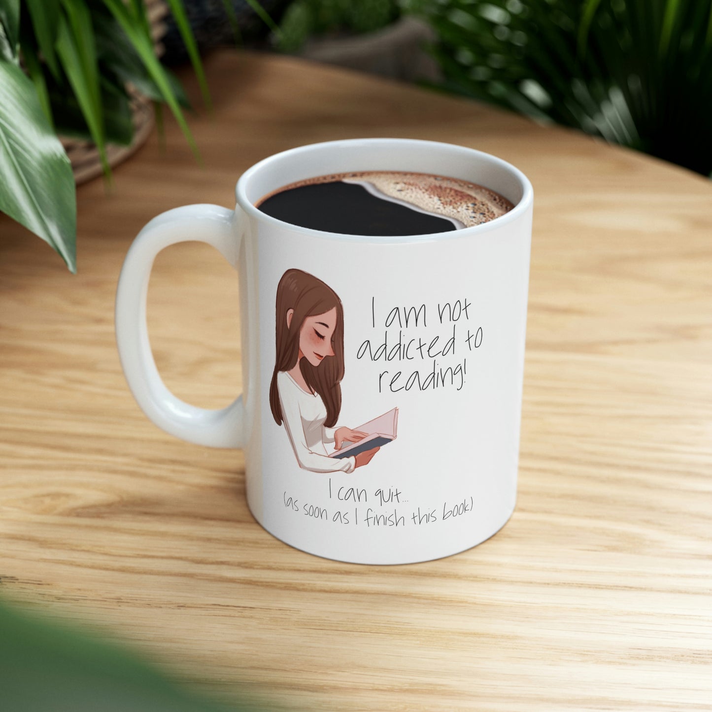 Addicted to Reading Mug - Brunette
