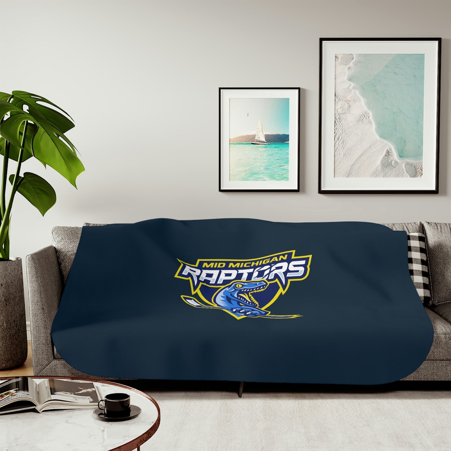 Raptors Logo Sherpa Blanket (See description for Personalization Options)