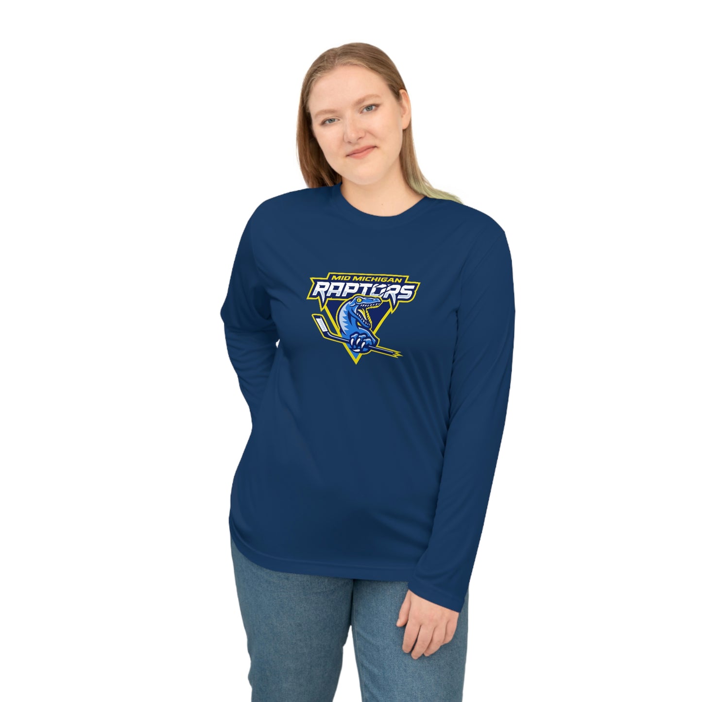 Raptors Logo Adult Long Sleeve Performance Tee