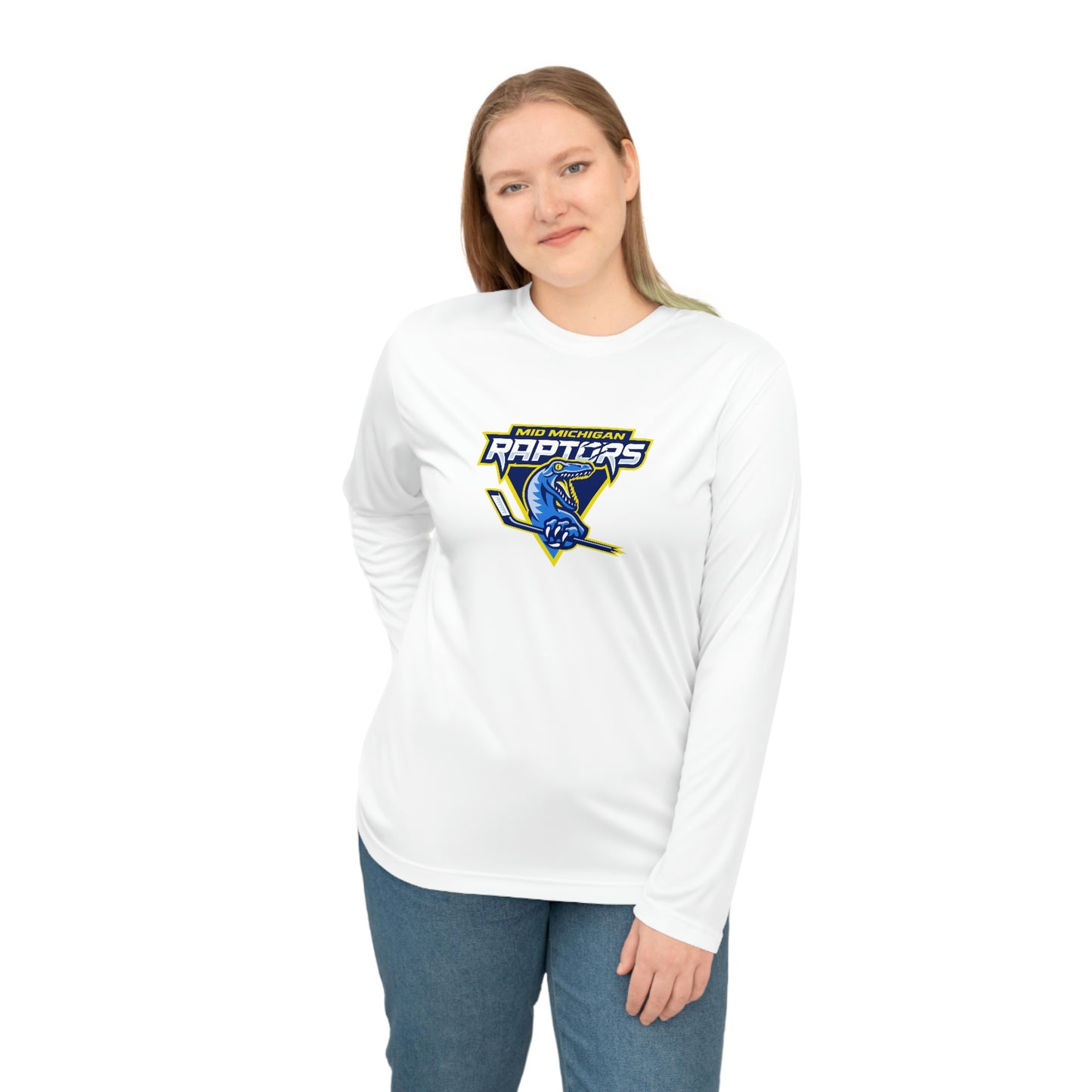Raptors Logo Adult Long Sleeve Performance Tee