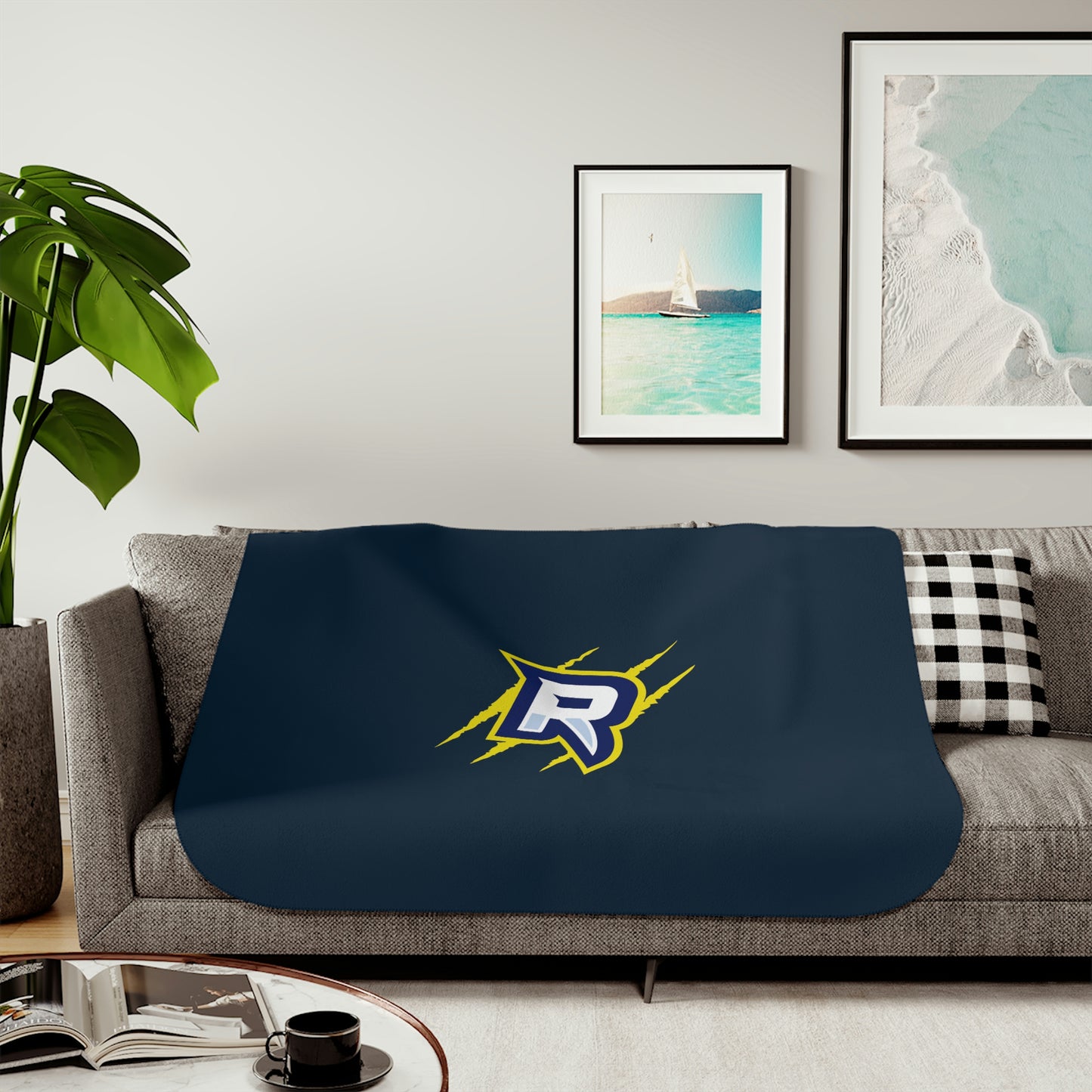 Raptors "R"Logo Sherpa Blanket (See description for Personalization Options)