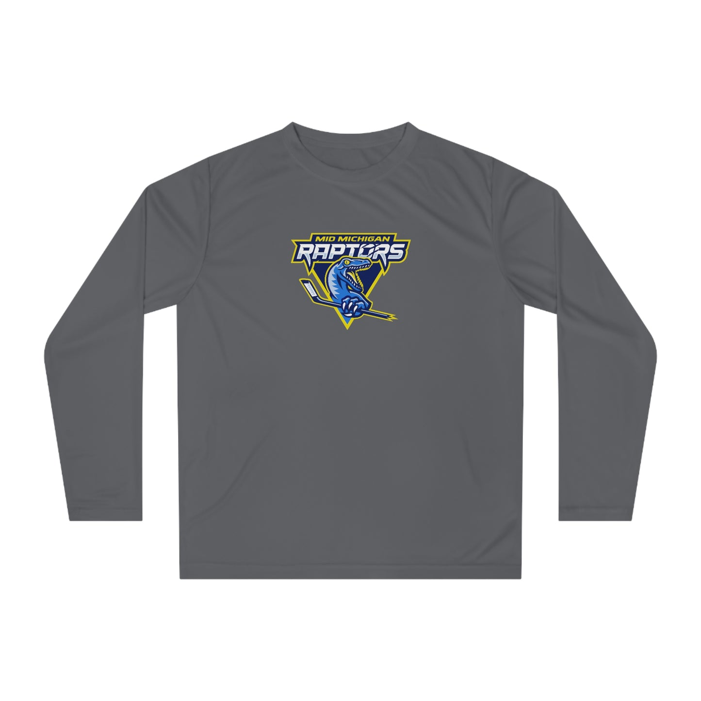 Raptors Logo Adult Long Sleeve Performance Tee