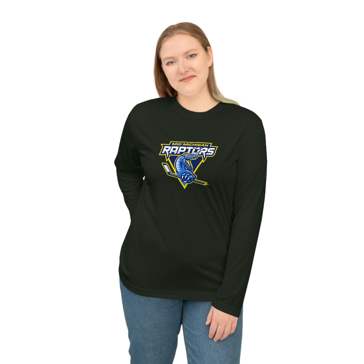 Raptors Logo Adult Long Sleeve Performance Tee