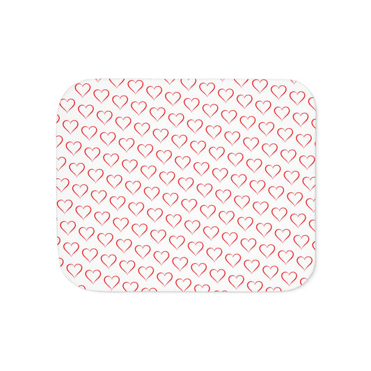 Hearts Sherpa Blanket