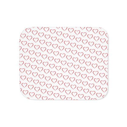 Hearts Sherpa Blanket