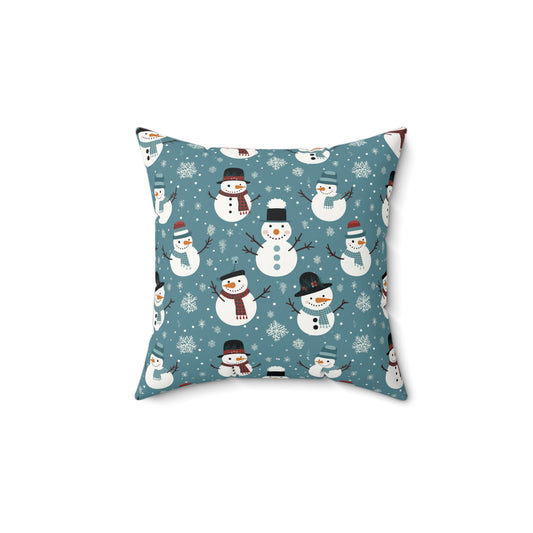 Sweet Snowman Suede Pillow