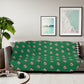 Northstars Logo Pattern Sherpa Blanket - "Spring League" Green