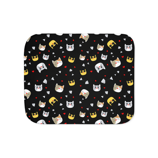 Cats Sherpa Blanket