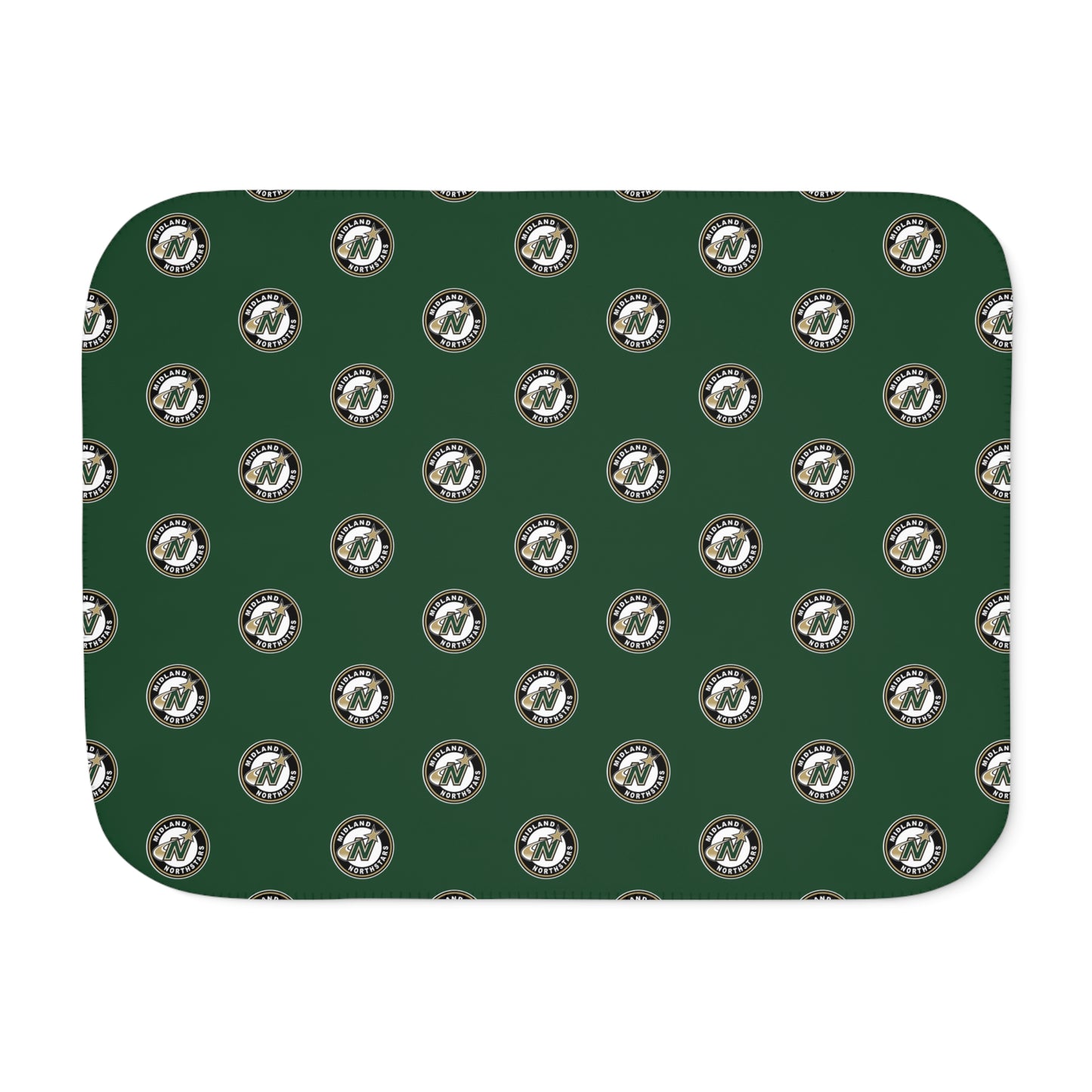Copy of Northstars Logo Sherpa Blanket - Green