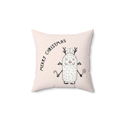 Christmas Monster Suede Pillow