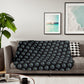 Hornets Logo Pattern Sherpa Blanket - Black