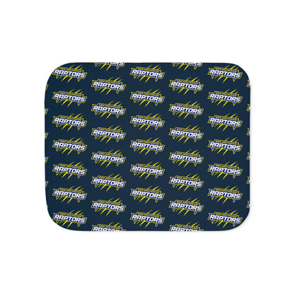 Raptors Words Logo Tiny Logo Sherpa Blanket