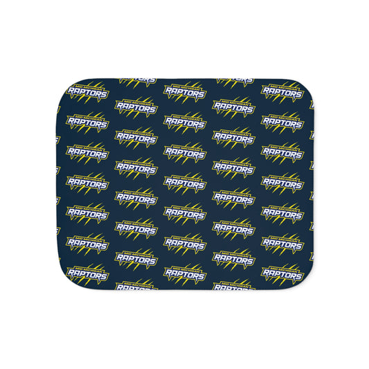 Raptors Words Logo Tiny Logo Sherpa Blanket