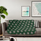 Northstars Logo Pattern Sherpa Blanket - Green