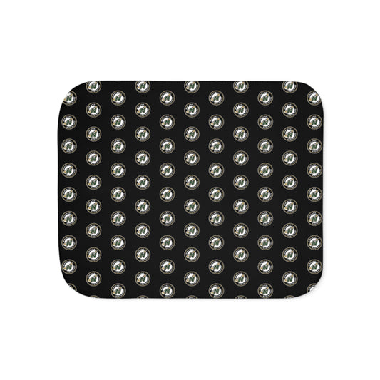 Northstars Logo Pattern Sherpa Blanket - Black
