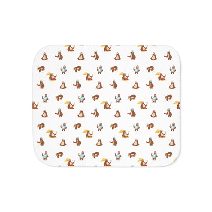 Sweet and Slothy Sherpa Blanket
