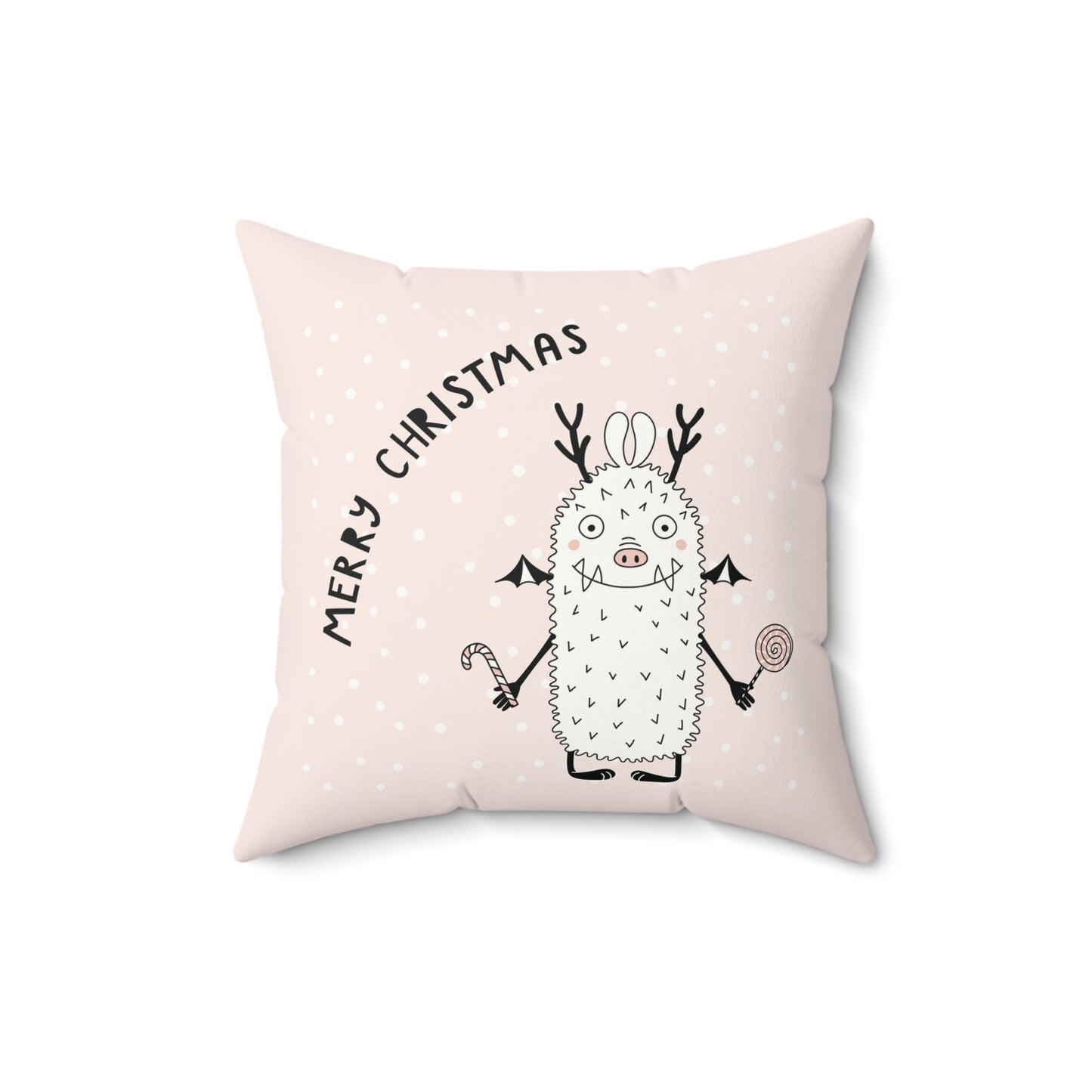 Christmas Monster Suede Pillow