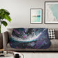 Exclusive! Go With the Flow Paint Pour Art Sherpa Blanket