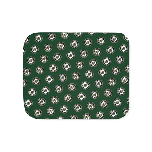 Northstars Logo Pattern Sherpa Blanket - Green