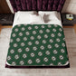 Northstars Logo Pattern Sherpa Blanket - Green