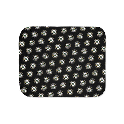 Northstars Logo Pattern Sherpa Blanket - Black