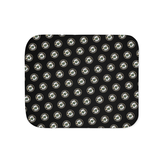 Northstars Logo Pattern Sherpa Blanket - Black