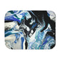 Exclusive! Black and Blue Swirl Paint Pour Art Sherpa Blanket