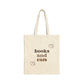 Books and Cats - Canvas Tote Bag