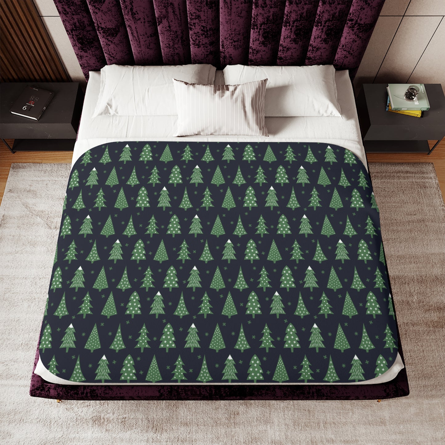 Winter Trees Sherpa Blanket