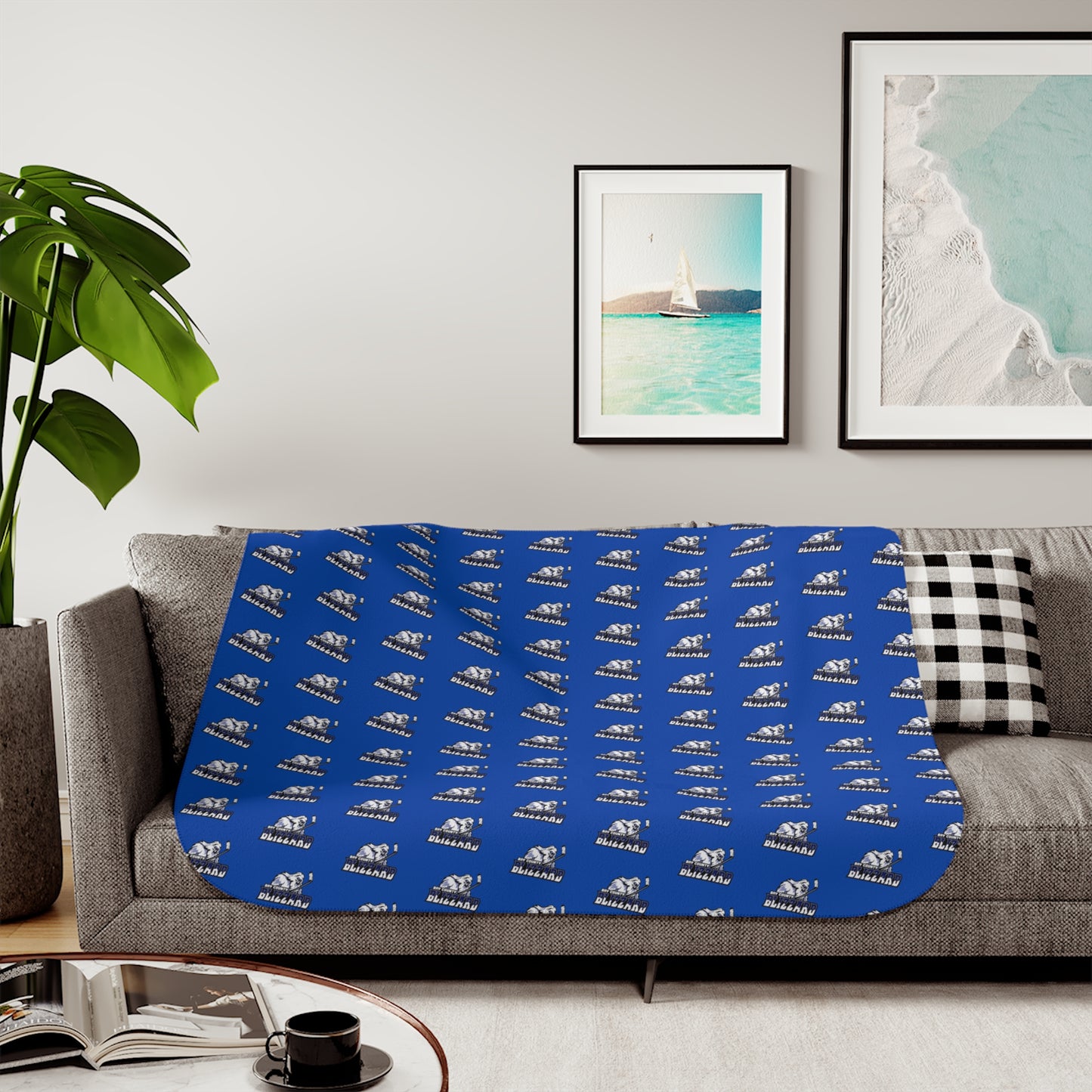 Blizzard Logo Pattern Sherpa Blanket